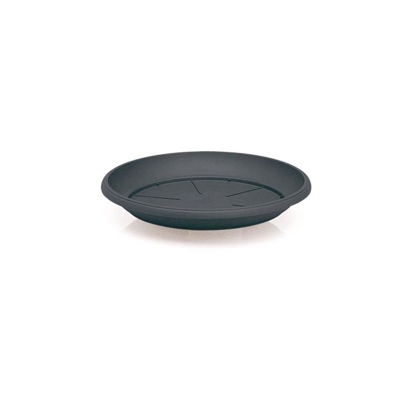 SOTTOVASO TONDO ANTRACITE ?43X6H CM in Resina per VASO FESTONATO da 50 cm