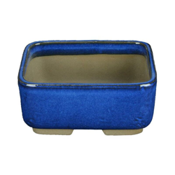 Vaso per bonsai Giapponese Morrisan rettangolare in gres smaltato blu 11x8,5x4,5 cm - B03-3-4B características