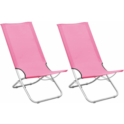 Sedie da Spiaggia Pieghevoli 2 pz Rosa in Tessuto - Rosa - Vidaxl características