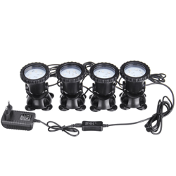 Acquario con fontana a LED per piscine subacquee con lampada a LED RGB + telecomando AC100-240V en oferta