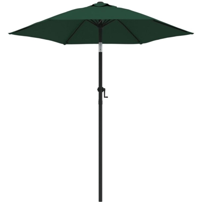 vidaXL Ombrellone Verde 200x211 cm in Alluminio - Verde