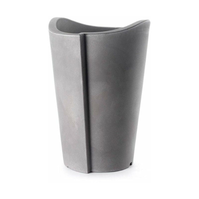 Vaso cilindro 'Bassano Essential' in resina da giardino per fiori e piante. -60 cm / Cappuccino