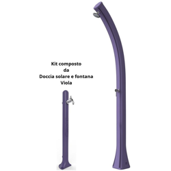Kit doccia solare e fontanella Viola cm 19x17x215 DOCCIAEFONTANA VIOLA - Arkema Design-prodotto Made In Italy precio