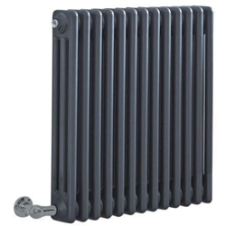 Hudson Reed Regent Radiatore Termoarredo Elettrico di Design Orizzontale - Termosifone Antracite - 3 x 13 Colonne - Senza Termostato - 600 x 605 x precio