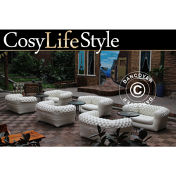 Divano gonfiabile, stile Chesterfield, 2 posti, Toni di bianco características