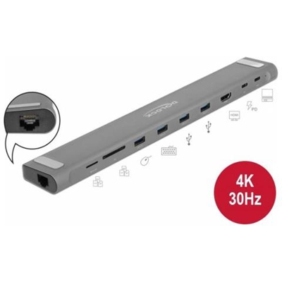 87748 hub di interfaccia USB 3.0 (3.1 Gen 1) Type-C Grigio