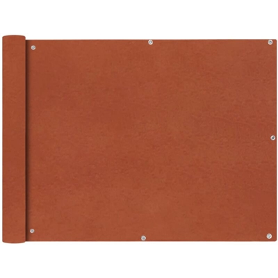 Paravento da Balcone in Tessuto Oxford 90x400 cm Terracotta - Arancione - Vidaxl