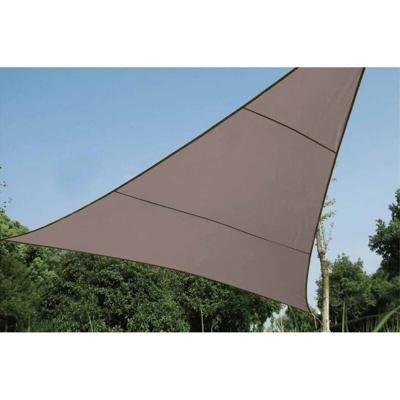 Vela Parasole Triangolare 5 m Grigio Talpa - Marrone - Perel