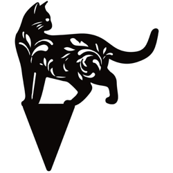 Oggetti di scena di Pasqua Pastorale Garden Yard Black Cat Insert Card Outdoor Prato Animal Ornaments,Stile D nero en oferta