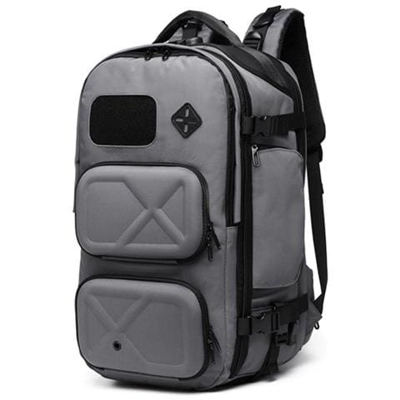 Zaino Da Esterno Uomo Usb Antifurto Da Viaggio Impermeabile Multifunzionale Di Grande Capacità 27x18x48cm Gray