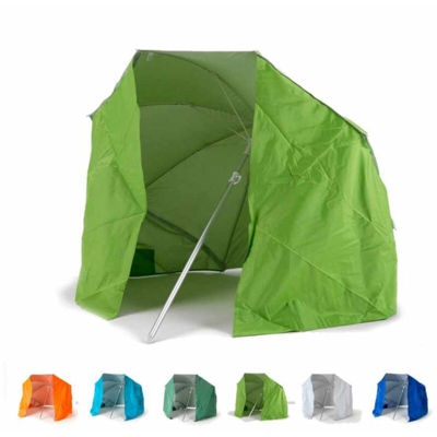Ombrellone mare portatile molto leggero alluminio spiaggia tenda 160 cm Piuma | Verde 2