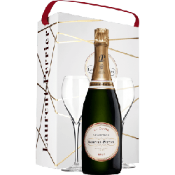 CHAMPAGNE LAURENT PERRIER - LA CUVEE - EN COFANETTO REGALO 2 BICCHIERI en oferta