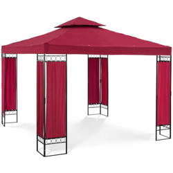 Uniprodo Gazebo da Giardino in Acciaio Pergola da Giardino (3 x 3 m, 160 g/m², vinaccia) características