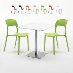 Ahd Amazing Home Design - Tavolo 70x70 cm con 2 sedie colorate Restaurant Strawberry | Verde 2 precio