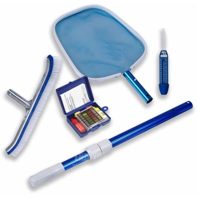 San Marco - Kit di pulizia per piscine completo di kit analisi acqua