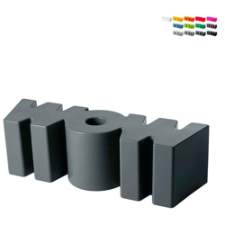 Panchina divanetto design moderno Wow interni e giardino | Colore: Grigio - Slide en oferta