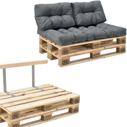 [en.casa] - Divano palette euro - mobili DIY - Divano per dentro con cuscini per le palette ideale per salotto - giardino d´inverno (1 x cuscino per en oferta