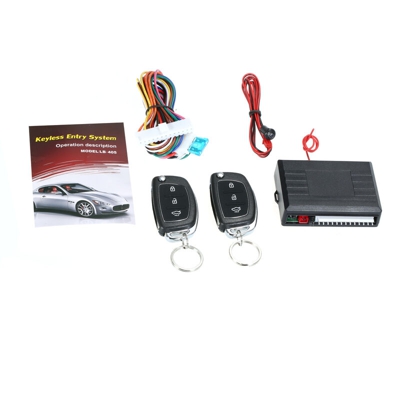 Universal Car Door Lock Trunk Release Keyless Entry System Central Locking Kit With Remote Control Trunk Pop Support 1 Million Code Times,Black