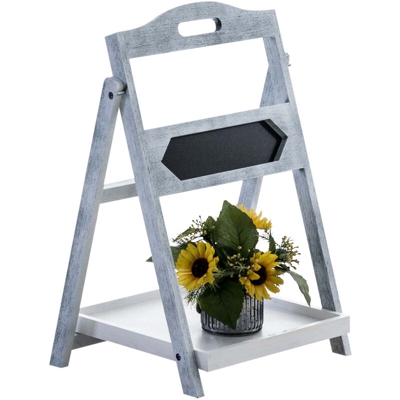 CLP - Scaffale shabby chic con lavagnetta MARK Antico/grigio