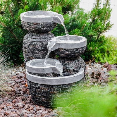 Fontana da giardino, fontana a cascata, fontana decorativa, fontana da interni 230V 101453