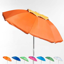 Ombrellone mare spiaggia alluminio 180 cm antivento protezione uv Corsica | Arancione precio