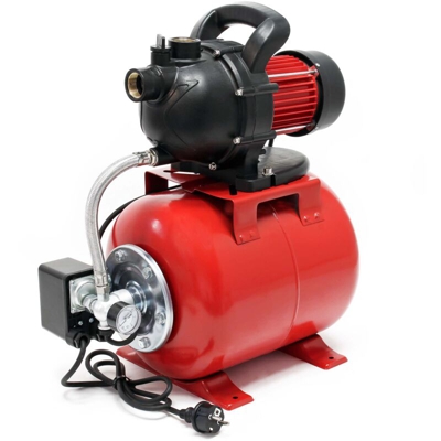 Pompa elettrica giardino 1000W 3500l/h Elettropompa con pressostato e manometro