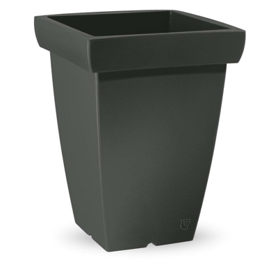 Vaso quadrato in resina 'Swing' h. 40 cm. Antracite