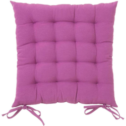 Bakaji - Cuscino Sedia in Tessuto Trapuntato Imbottito 40x40 con Laccetti Colore Viola en oferta