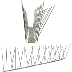 1 metro Dissuasori di picchi anti-piccione V2A-Standard con base di acciaio inossidabile - 3-striscia di Picchi antipiccione la soluzione di qualità características