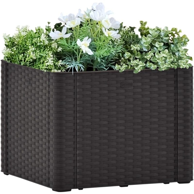 Letto Rialzato Giardino con Irrigazione Antracite 43x43x33 cm - Antracite - Youthup