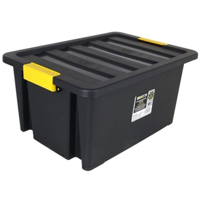 Scatola portaoggetti con coperchio Brico 55 L Nero