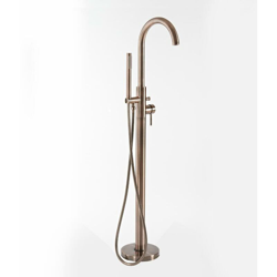 Hudson Reed Amara Gruppo Vasca Freestanding con Doccetta - Rubinetto Miscelatore a Terra per Vasche da Bagno - Ottone Rame Spazzolato - 1190 x 160mm precio