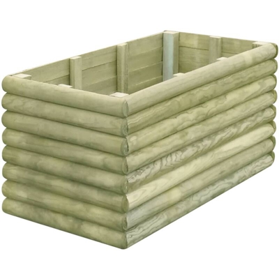 Letto Rialzato 106x56x48 cm in Legno di Pino Impregnato - Verde - Youthup