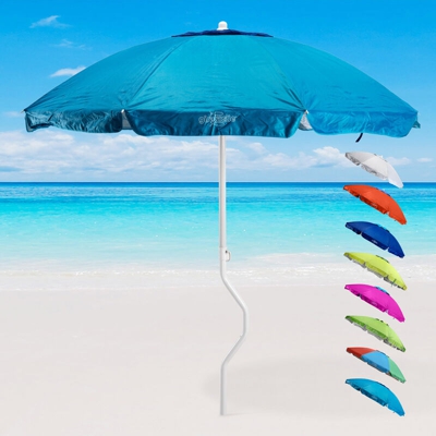 Ombrellone mare 200 Cm Protezione uv spiaggia pesca Ermes | Azzurro - Girafacile