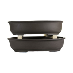 Vasi per bonsai Giapponesi Morrisan ovali in gres (Set da n.2 pezzi) - B22-36 en oferta