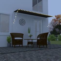 Tenda da Sole Retrattile con LED 400x150 cm Antracite - Grigio - Vidaxl precio