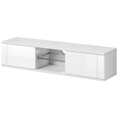 Mobile Tv Lilak Rtv. Rtv. Mobile Tv Con Mensola. Colore: Bianco / bianco Lucido
