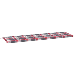 Cuscino Panca da Giardino a Quadri Rossi 180x50x4 cm in Tessuto - Multicolore - Vidaxl en oferta