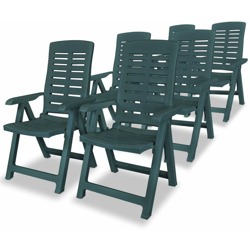 YOUTHUP Sedie Reclinabili da Giardino 6 pz in Plastica Verdi - Verde precio