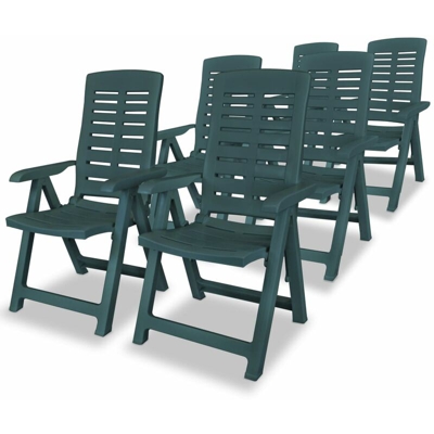 YOUTHUP Sedie Reclinabili da Giardino 6 pz in Plastica Verdi - Verde