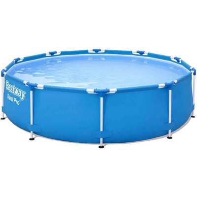 Piscina 'Steel Pro' piscina rotonda con telaio in acciaio 305x76cm blu senza pompa - Bestway