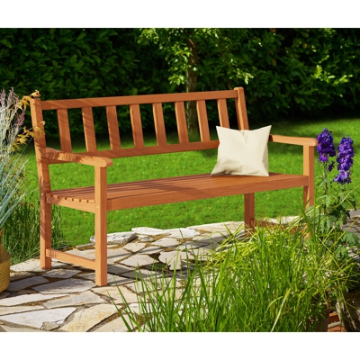 Panchina da giardino Kensington in legno di acacia 2 posti resistente alle intemperie adatta per esterni