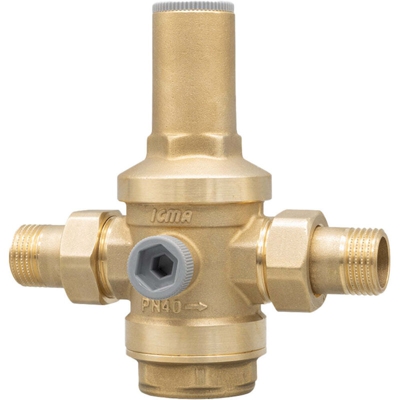 Riduttore di Pressione a Membrana in Ottone PN 25 Attacco a Bocchettone Maschio 3/4'