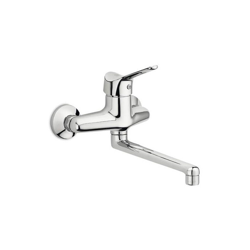 Miscelatore monocomando per lavello a parete, bocca fusa girevole serie blue gs precio