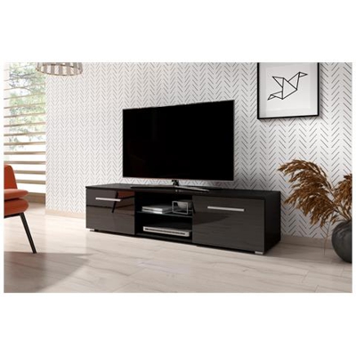 Mobile Tv Modernista Punes Nero / nero Lucido 100 Cm