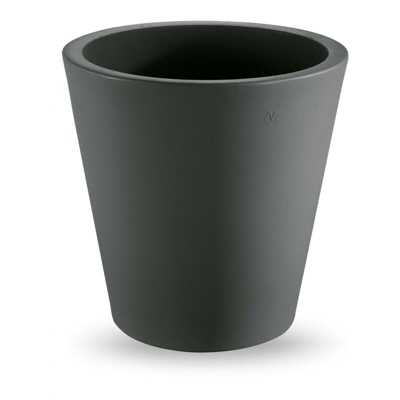 Vaso rotondo in resina 'Single' 45 cm. Antracite