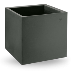 Vaso cubo in resina 'Cosmos' 35 cm. Antracite en oferta