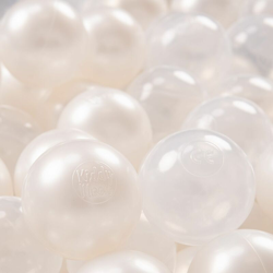 KiddyMoon 100 ? 7CM Palline Morbide Colorate Per Piscina Bambini Fatto In EU, Perla/Trasparente - perla/trasparente características