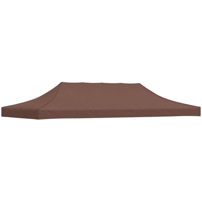 Tetto per Tendone per Feste 6x3 m Marrone 270 g/m² - Marrone - Vidaxl