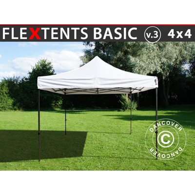 Gazebo pieghevole Gazebo rapido FleXtents Basic v.3, 4x4m Bianco